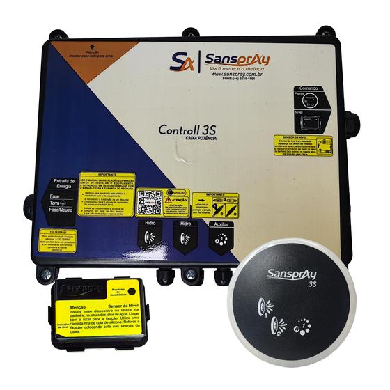 Imagem de Acionador Para 3 Motobombas On-off C/ Sensor Nivel Sanspray