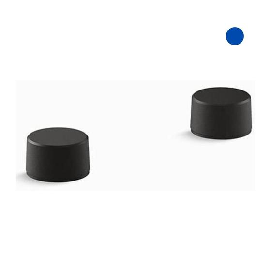 Imagem de Acionamento Misturador Duplo Comando Lavatorio Components Oyl - Preto