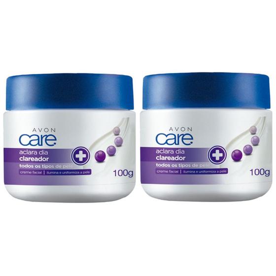 Imagem de Aclara Dia Creme Facial Clareador Avon Care 100g 2 Unid