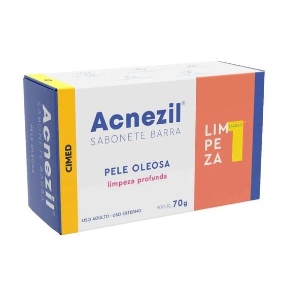 Imagem de Acnezil Sabonete Barra Pele Oleosa 70g  Cimed 