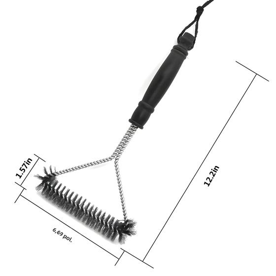 Imagem de Aço inoxidável churrasco limpeza escova, ferramenta de limpeza, acessórios antiaderentes