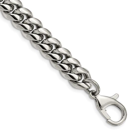 Imagem de Aço inoxidável polido 8.5in Curb Chain Bracelet