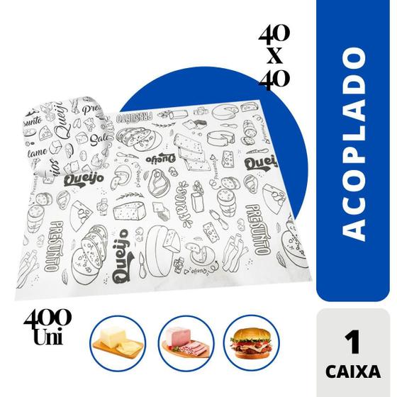 Imagem de Acoplado Para Lanches 40X40Cm Com 400 Un