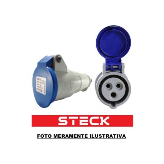 Imagem de Acoplamento 2P+T32A 200/250V Azul Newkon 3256-Steck