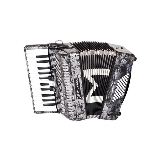 Imagem de Acordeon 48 Baixos Michael ACM4803N PBK - Preto Perolado Com Case
