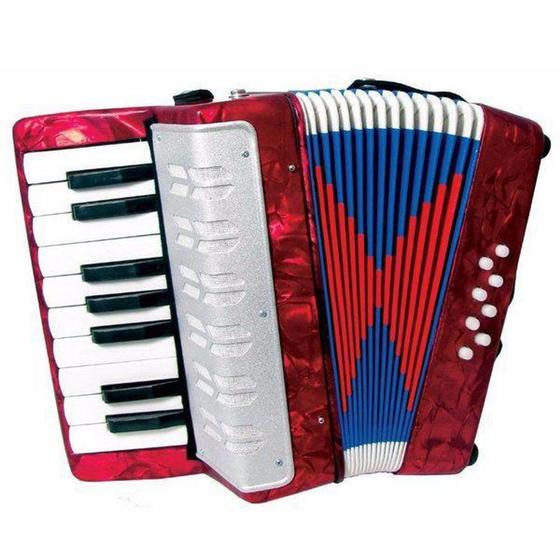 Acordeon 8 Baixos Pequeno Child Prodigy - Vermelho - Sanfona / Acordeon ...