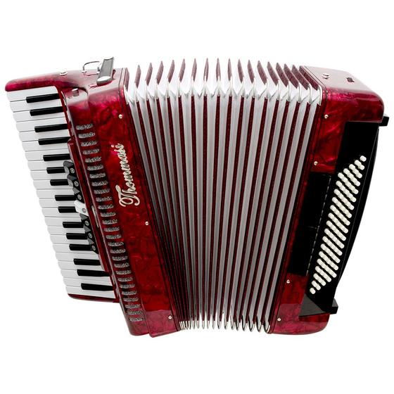 Imagem de Acordeon 80 Baixos 37 Teclas Ta 8009 Vermelho Thommasi