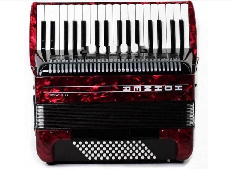 Imagem de Acordeon com case  Hohner Amica III 72 Nova