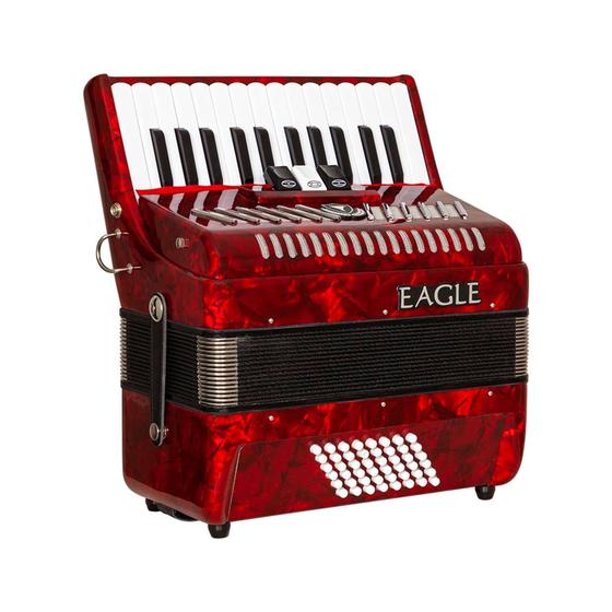 Imagem de Acordeon eagle 0348 Prd 48 Baixos Com Case 26 Teclas