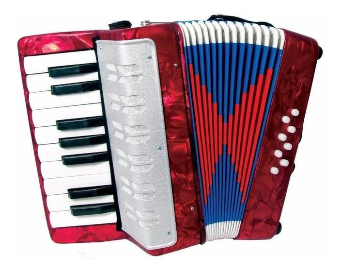 Imagem de Acordeon Sanfona Infantil 8 Baixos Vermelho