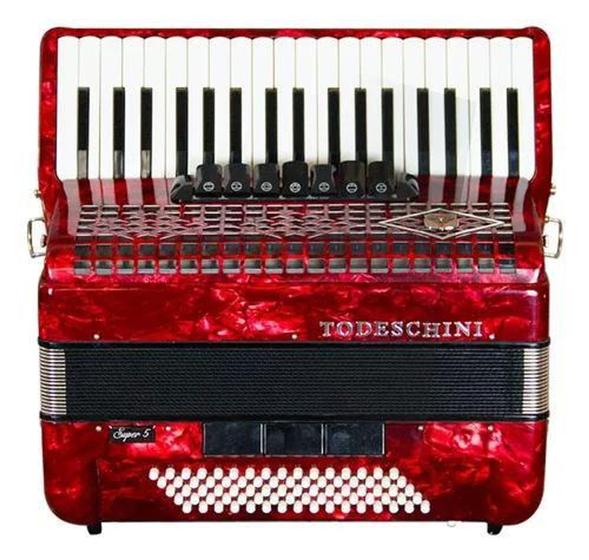 Imagem de Acordeon todeschini 80 baixos vermelha