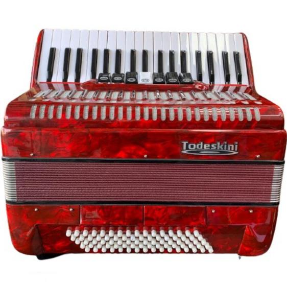 Imagem de Acordeon Todeskini 120 Baixo Vermelho