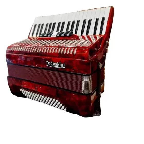 Imagem de Acordeon Todeskini 80 Baixos Vermelho