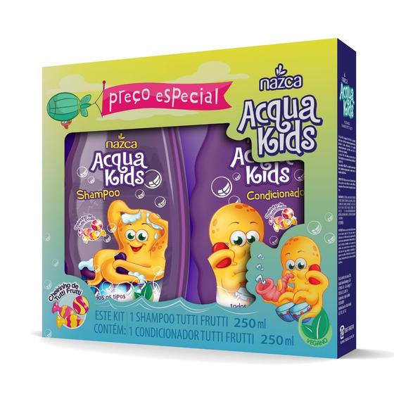 Imagem de Acqua Kids Nazca Shampoo e Condicionador Tutti Frutti 250ml Cada Preço Especial