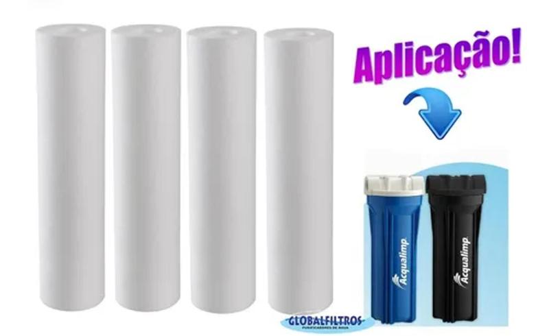 Imagem de Acqualimp Kit Com 4 Refil Polipropileno Filtro Caixa D Água