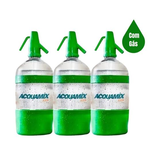 Imagem de Acquamix Soda Com Gás Sifão - Kit com 3 Unid. X 1,5 Litros