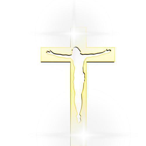 Imagem de Acrílico Decorativo Espelhado A Cruz De Cristo Dourado