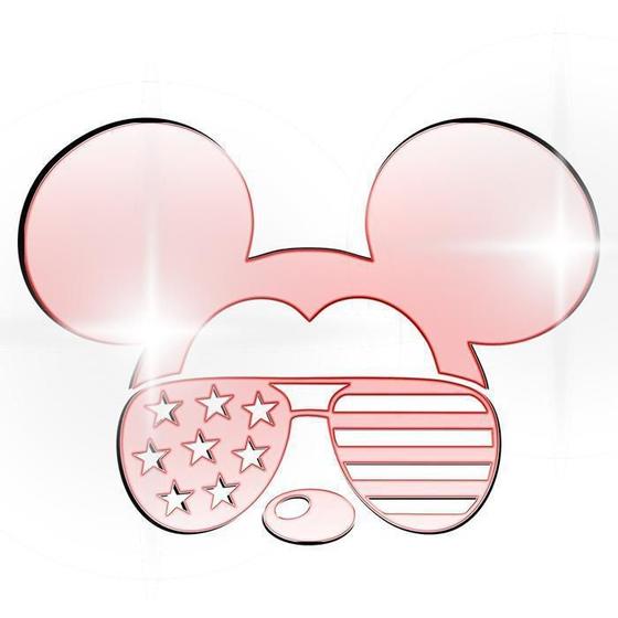 Imagem de Acrílico Decorativo Espelhado Mickey Mouse Óculos Vermelho