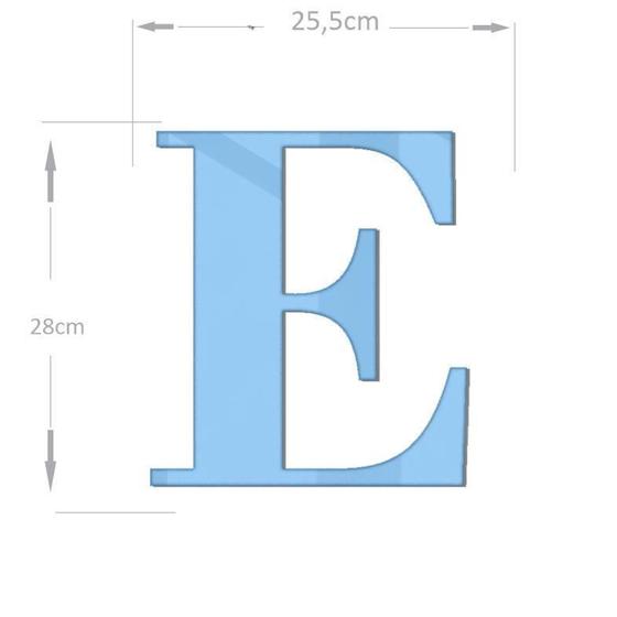 Imagem de Acrílico Espelhado Decorativo Alfabeto Letra E ul