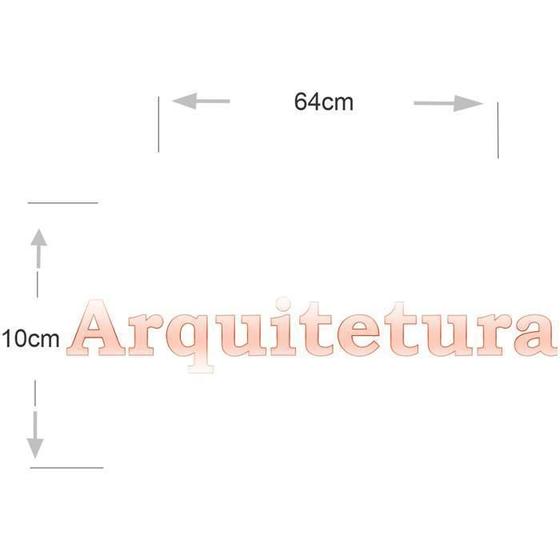 Imagem de Acrílico Espelhado Decorativo Profissão Arquitetura Bronze