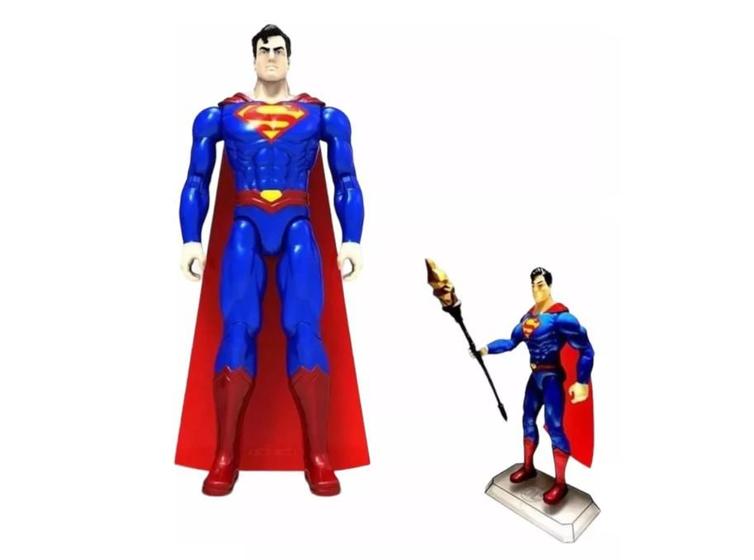 Imagem de Action Figure Boneco super herói superman c/acessórios