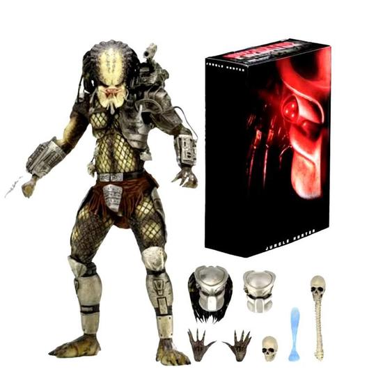 Imagem de Action figure predator jungle hunter mask boneco articulado 18cm