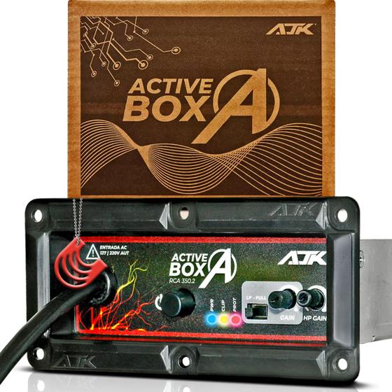 Imagem de Active Box RCA AJK 2em1 Módulo Amplificado Receiver 350w 2 canais com Fonte para Caixa Bob Trio