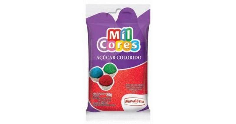 Imagem de Acucar colorido vermelho mil cores 80 g mavalerio