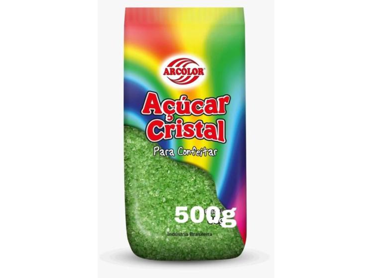 Imagem de Açúcar Cristal Verde Para Confeitar 500g - Arcolor