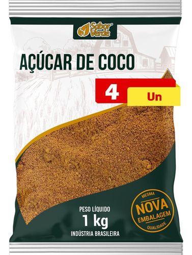Imagem de Açúcar de Coco 4 X 1kg Sabor Verde