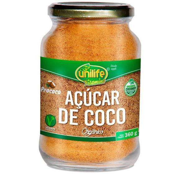 Imagem de Açúcar de Coco Orgânico 360g Unilife