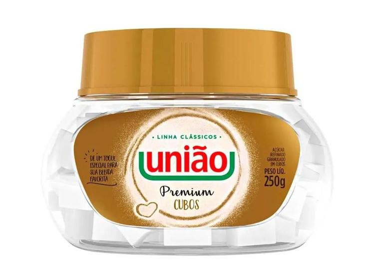 Imagem de Açúcar Em Cubos Refinado Granulado União Pote 250g