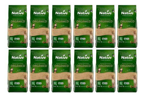 Imagem de Açúcar Orgânico Demerara Native 1kg - Kit Com 12un