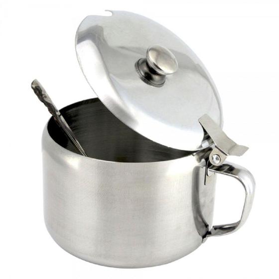 Imagem de Açucareiro Colher Aço Inox Pote Guar Armazenar Açúcar Elegante Servir Café Utensilio Cozinha - Clink