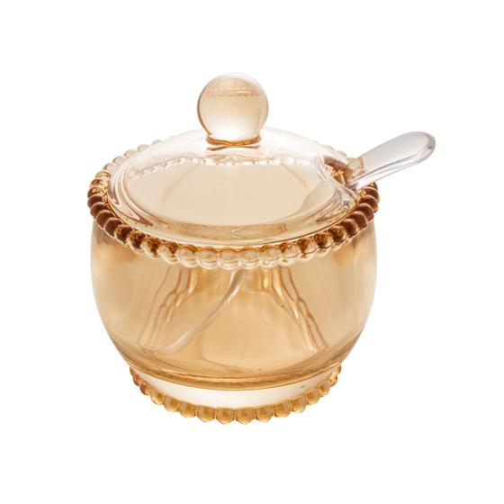 Açucareiro Com Colher Wolff Cristal Pearl Bolinha Mesa Posta Menor preço em Açucareiro Com Colher Wolff Cristal Pearl Bolinha Mesa Posta