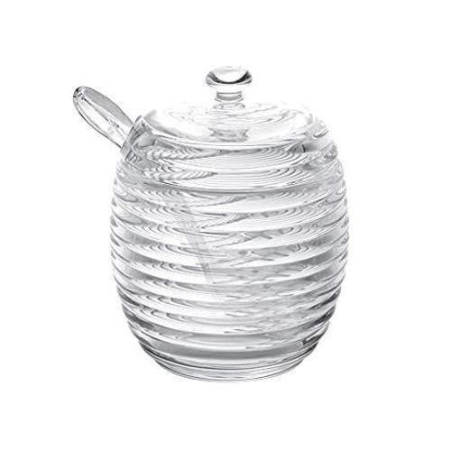 Imagem de Açucareiro Cristal Com Colher E Tampa Colmeia Lyor 210Ml