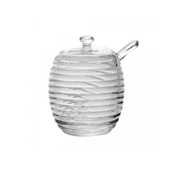 Imagem de Açucareiro Cristal com Tampa e Colher Colméia 210ml - Lyor
