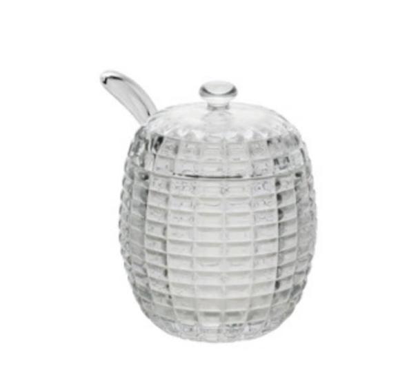 Imagem de Açucareiro De Cristal Com Colher E Tampa 210Ml