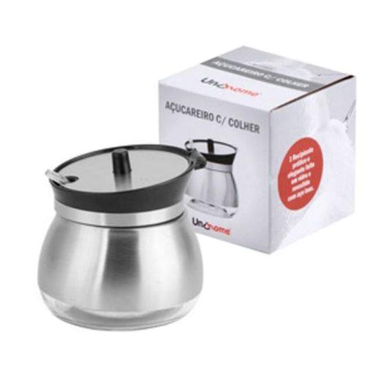 Imagem de Açucareiro de Inox e Vidro com Colher - UnyHome