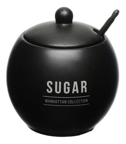 Imagem de Açucareiro Em Porcelana 350ml Manhattan Hauskraft Cor Preto