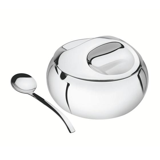 Imagem de Açucareiro Porta Açúcar 320ml em Aço Inox com Colher - Tramontina 64400500