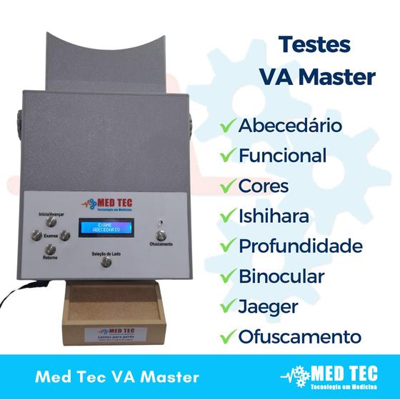 Acuidade Visual (Optotipo) Med Tec VA Master - Optômetro Med Tec VA ...
