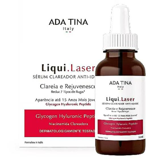 Imagem de Ada Tina Liqui Laser Laser Líquido Clareador renova intensamente pele Anti-idade Niacinamida Mancha 30ml