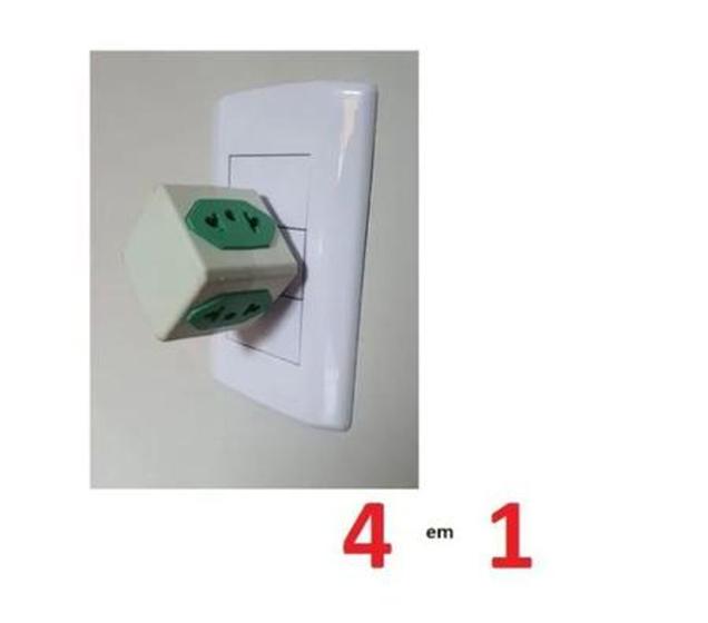 Imagem de adapitador cubo com 4 entradas cada kit com 4unidades