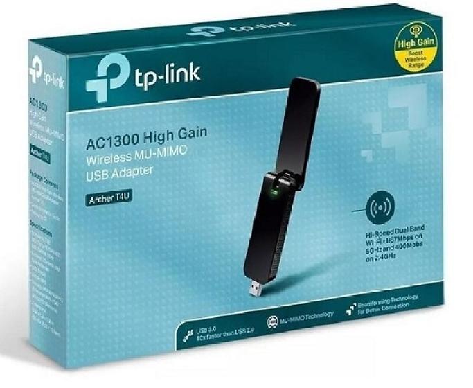 Imagem de Adapt. Rede Tp-Link Wireless Usb Dual Band 2.4/5 Ghz Ac 1300 Archer T4U