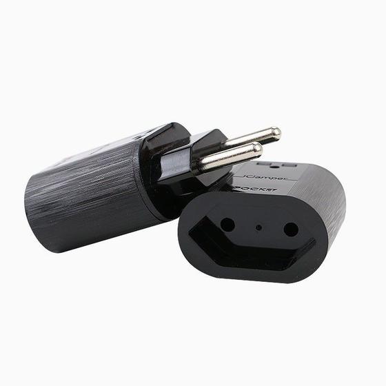 Adaptador 2 pinos de 20A c/ protetor de surto iCLAMPER Pocket 2P 20A Preto Menor preço em Adaptador 2 pinos de 20A c/ protetor de surto iCLAMPER Pocket 2P 20A Preto
