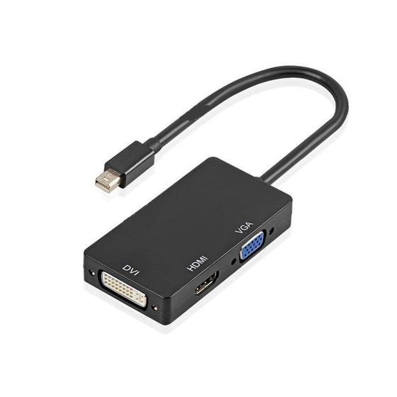 Adaptador 3 em 1 Mini Displayport HDMI DVI Vga Tomate Mtv607 Menor preço em Adaptador 3 em 1 Mini Displayport HDMI DVI Vga Tomate Mtv607