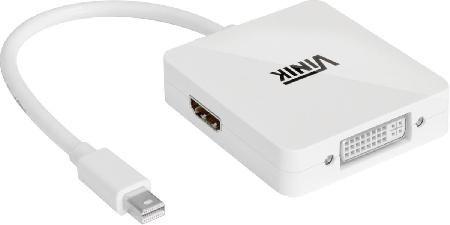 Imagem de Adaptador 3 em 1 Mini Displayport para DVI/HDMI/DISPLAYPORT MDP-3IN