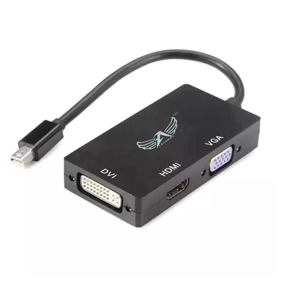 Imagem de Adaptador 3X1 Mini Displayport P Dvi Vga Hdmi Au 8808 Preto