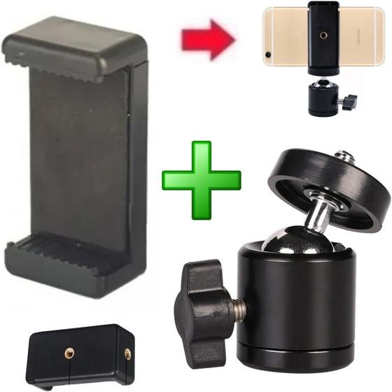 Adaptador Articulado Ball Head para Tripé Pedestal Camera Filmadora